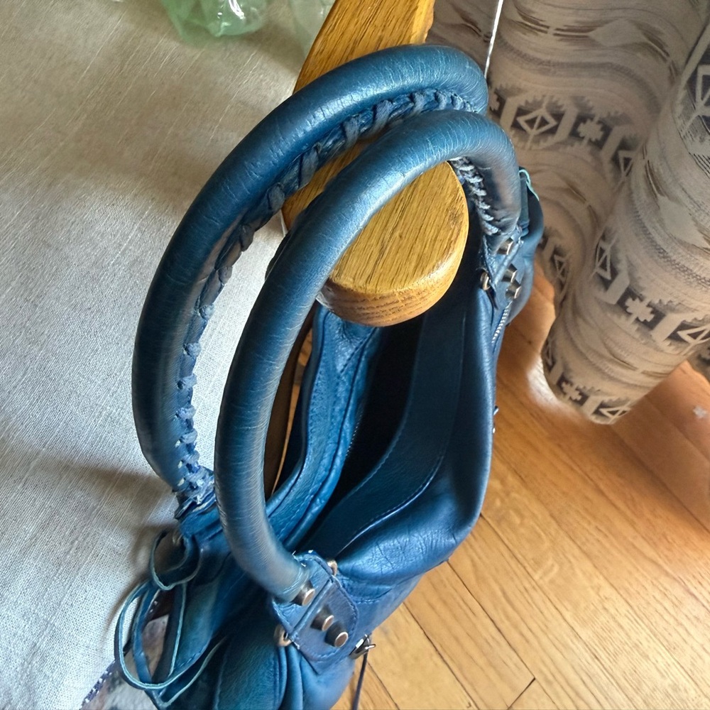 BALENCIAGA 2004 Dark Turquoise Purse (Moto City), Rare Color/HTF - Picture 13 of 16